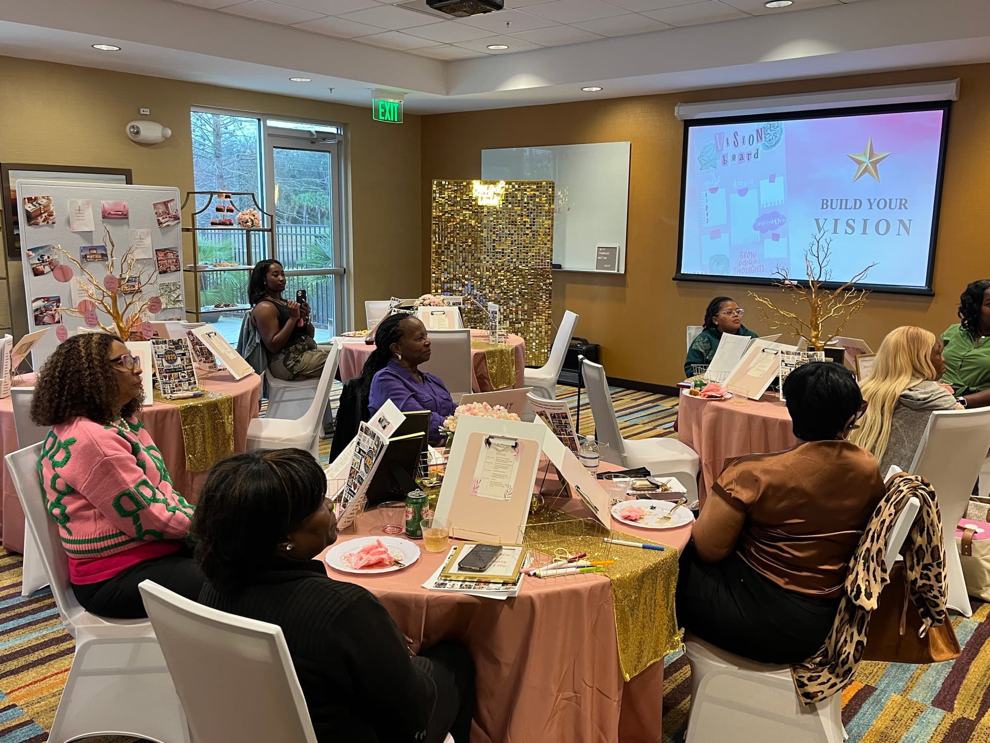 Vision board workshop in session